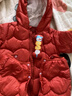 巴拉巴拉童装婴儿连体衣轻薄羽绒服宝宝衣服2025冬装抱衣爬服男童女童萌趣 红色糖葫芦-白鸭绒 100 cm-充绒量53g 实拍图