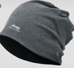 Jeep纯棉包头帽男光头帽女士月子帽产后套头帽春秋冬防风保暖睡帽子 深灰（双层）秋冬 均码 实拍图
