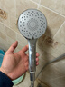 九牧（JOMOO）花洒喷头全套家用增压洗澡淋浴莲蓬头热水器手持淋雨花洒软管套装 增压喷头S148013+软管（1.5米） 实拍图