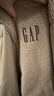 GAP女装2025秋季新款贴布绣logo仿羊羔绒宽松拉链立领外套843660 米色 L (170/92A) 亚洲尺码 实拍图