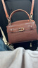 CHARLES&KEITH鳄鱼纹凯莉包手提斜挎婚包包女包生日礼物CK2-50270880-1 Chocolate Croco巧克力鳄鱼纹色（新色） S 实拍图