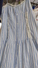 UR【钟楚曦同款】2025夏季新款女装波嬉风蕾丝条连衣裙UYL750037 蓝色条纹 XL 实拍图
