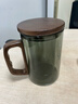 忆壶茶泡茶杯茶水分离杯水杯男士茶杯个人专用泡茶杯玻璃绿茶杯子 【1000ml加大容量】木把三件杯 实拍图