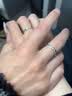 中国黄金日月同辉银情侣戒指一对男女款求婚对戒结婚纪念日礼物送女友老婆 925银情侣对戒-刻字定制服务 实拍图