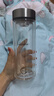 希诺（HEENOOR）抗菌玻璃杯双层防烫办公车载水杯男高档泡茶杯子XN-9303 360mL 实拍图