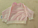 嘟嘟家宝宝条纹毛衣冬装儿童保暖上衣婴儿衣服女童冬季衣服 红白条纹 实拍图