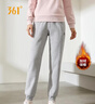 361°运动裤子女秋冬季跑步宽松加绒休闲裤直筒长裤卫裤662444701D 实拍图