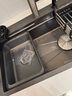 浪鲸（SSWW）厨房水槽枪灰色纳米不锈钢台下盆洗碗池洗菜盆家用一体大单槽TK12 75×46雨幕龙头+实用配件 实拍图