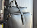 ComeKine新款品牌真皮多功能双肩包男商务休闲男士牛皮电脑包背包男书包男 纯黑色 实拍图