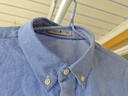 与狼共舞【100%棉】轻商务休闲男士长袖衬衫轻正装 103灰蓝 175  实拍图