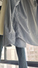 海澜之家（HLA）【纯棉牛津纺】长袖衬衫男秋季休闲衬衣男秋季 蓝灰22 S 170/88A推荐127~136斤 实拍图