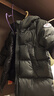 保姆鹅  【风墙】儿童羽绒服宝宝中长款护脸加厚外套保暖童装[NG2664] 炭黑 100 实拍图