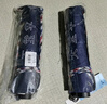天堂 加大雨伞三折 晴雨两用商务伞经典格纹10骨大雨伞男女 藏青 实拍图