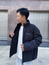 波司登（BOSIDENG）冬季羽绒服男士修身短款休闲加厚立领休闲百搭舒适外套 黑色8056 S 170/92A 体重约120-130斤 实拍图