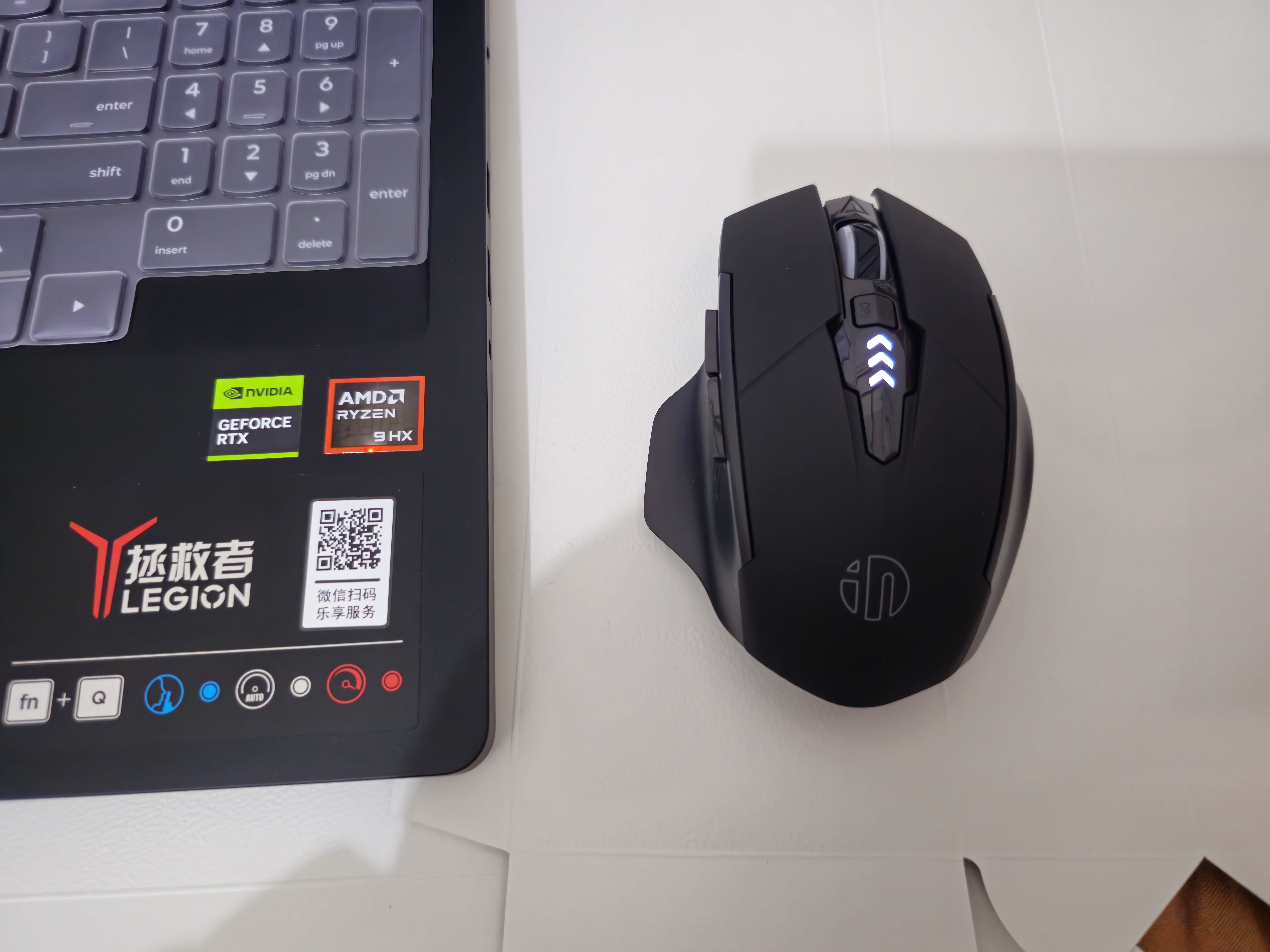 英菲克（INPHIC）F1二代 无线鼠标可充电轻音办公人体工学 电量显示 电脑台式笔记本2.4G通用便携 黑 M6P黑 实拍图