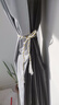 铭聚布艺 全遮光窗帘成品窗帘布遮阳帘 涤塔夫浅灰色挂钩式4.0*2.5单片 实拍图