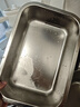 洛滑不锈钢方盆长方形份数盆饭店食堂托盘烤鱼自助快餐菜盆方盘 32cm×22cm×10cm【不带盖】5L 实拍图