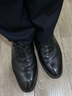 奥康（Aokang）皮鞋男英伦风秋季男鞋系带商务正装鞋男士低帮鞋子 黑色41码 实拍图