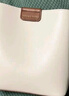 蔻一（Cnoles）水桶包女士包包牛皮单肩包高端小斜挎包大容量女生白色包生日礼物 实拍图