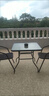 紫叶户外桌椅组合 阳台桌椅 现代简约 庭院露天铁艺休闲桌椅餐桌藤椅 4【椅】+1【方桌有孔 80X80】 实拍图