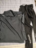 艾伦伯顿加绒运动套装男士冬季防风骑行冬天户外跑步保暖速干衣健身训练服 两件套灰绿【加绒 防风 保暖】 L 【120-140斤】 实拍图
