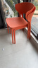 铜强餐椅椅子塑料家用网红餐厅加厚简约现代北欧书桌靠背椅化妆餐桌椅 橘色 整装发货加强加厚 实拍图