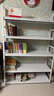 唐辑书架书柜家用落地置物货架学生钢制收纳储物架子白五层120*40*183 实拍图