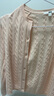 优衣库女装纽花圆领针织开衫/毛衣外套空调衫通勤秋冬新款481477 10 水粉色 L 实拍图