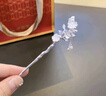 中国黄金（CHINA GOLD）十二花神珍珠银发簪女银古风国潮银簪子情人节实用生日礼物送女友 【京速达】三月桃花【牵线爱情】 实拍图