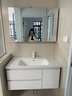 浴美优品实木浴室柜陶瓷一体盆卫生间洗手洗脸盆柜组合洗漱台镜柜奶油风 L16吊柜100cm智能镜柜+陶瓷盆 实拍图