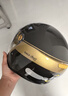 两只小蜜蜂新国标3C认证电动车摩托车头盔防晒防雾双镜3/4盔A类 男女四季通用头盔冬季保暖TK312黑金双拼XL 实拍图