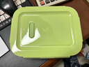 德玛斯耐热玻璃保鲜盒 微波炉饭盒上班族便当盒 北欧绿三隔1000+包+餐具 实拍图