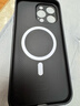 梦想可嘉适用苹果15promax手机壳iphone15promax保护套Magsafe磁吸无线充电全包防摔超薄亲肤磨砂款 石墨黑 实拍图
