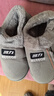 回力室内包跟男士棉拖鞋厚底保暖棉鞋冬季带后跟居家加绒拖鞋女冬 浅灰色 40-41 标准码 实拍图