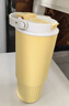 富光拾喜（FUGURNG BESTJOY）保温杯大容量316L不锈钢车载吸管杯男女士提手冰霸杯奶油黄750ml 实拍图