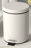 欧润哲垃圾桶脚踏带盖 8L米白厨房客厅卧室卫生间家用缓降静逸内外双桶 实拍图