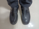 百丽男鞋商务正装皮鞋商场同款舒适真皮套脚乐福鞋7WM01AM3 黑色 42 (260mm) 实拍图