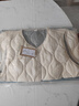秋冬轻薄上衣棉马甲背心宽松新款大码女装保暖外穿显瘦内搭马夹女 米白色 【条纹内里】 4XL 【建议125-140斤】 实拍图