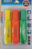宝克（BAOKE）【热门商品】3MP460 3色荧光笔重点标记笔 水性记号笔 颜色随机 1卡/3支 实拍图