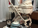 ANGI BABY婴儿推车可坐可躺婴儿车轻便折叠新生儿减震高景观双向儿童手推车 星釉流光白【全新升级】PU橡胶轮 实拍图