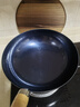 章丘铁锅正宗手工锻打铁锅无涂层物理不粘锅炒锅老式家用炒菜锅厨具轻音 标准版古法烤蓝（已干烧） 28cm 实拍图
