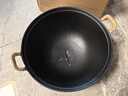 王源吉铁锅炒锅铸铁锅双耳苏锅王老式家用圆底无涂层龟纹大肚炒锅36cm 实拍图