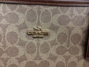 蔻驰（COACH）【品牌直供】女士CITY33经典标志大号托特包单肩包棕色拼色CV976 实拍图