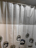 韩娜（Hanna）浴帘布浴室隔断帘洗澡帘免打孔套装卫生间窗帘门帘淋浴防水防霉 文艺熊猫（保暖防水-防霉不透） 套装180宽*200cm高+1.9杆 环 实拍图