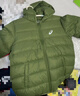 亚瑟士（asics）童装25年冬季儿童柔软舒适三防轻薄保暖羽绒服【高充绒量】 军绿色 清洁度1000-鸭绒 140 充绒量79g 实拍图