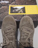 Jeep吉普男鞋轻便耐磨2025秋冬马丁靴男加绒中帮平板休闲鞋真皮鞋子男 卡其色（加绒-中帮） 40 实拍图