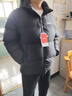 鸭鸭（YAYA）【255充绒】户外极寒加厚男士短款羽绒面包服时尚保暖羽绒服外套 黑色 男女同款 | 抗寒-20°| 可拆卸帽 2XL (185) 【160-180斤】 实拍图