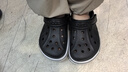 卡骆驰（CROCS）洞洞鞋贝雅卡骆班轻便耐磨一脚蹬休闲鞋|205089 黑色/白色-066 36 /37(220mm) 实拍图