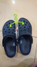 卡骆驰（CROCS）洞洞鞋贝雅卡骆班轻便耐磨一脚蹬休闲鞋|205089 深蓝/辣椒红-4CC 40 (250mm) 实拍图