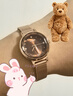 聚利时（Julius）手表女韩版时尚小巧潮流学生石英防水女士手表玫金咖盘JA-917D 实拍图